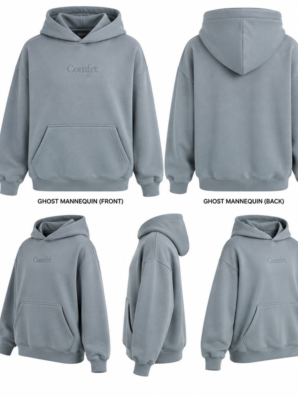Comfort Colors Heather Gray Pullover Hoodie